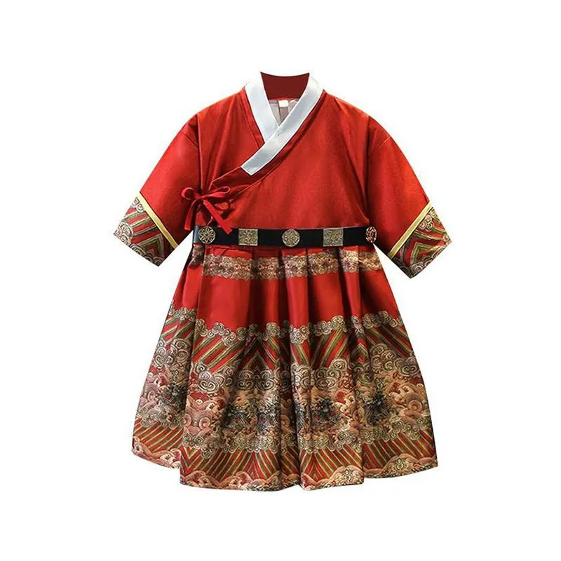 Kids Festive Traditional Chinese New Year Outfit Hanfu