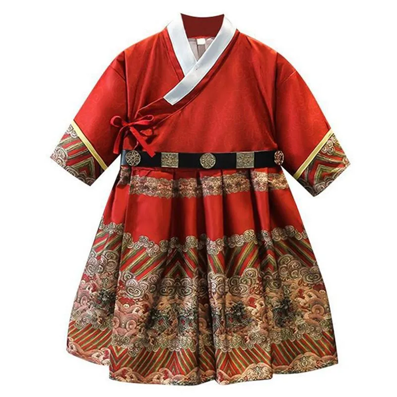 Kids Festive Traditional Chinese New Year Outfit Hanfu