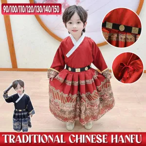 Kids Festive Traditional Chinese New Year Outfit Hanfu