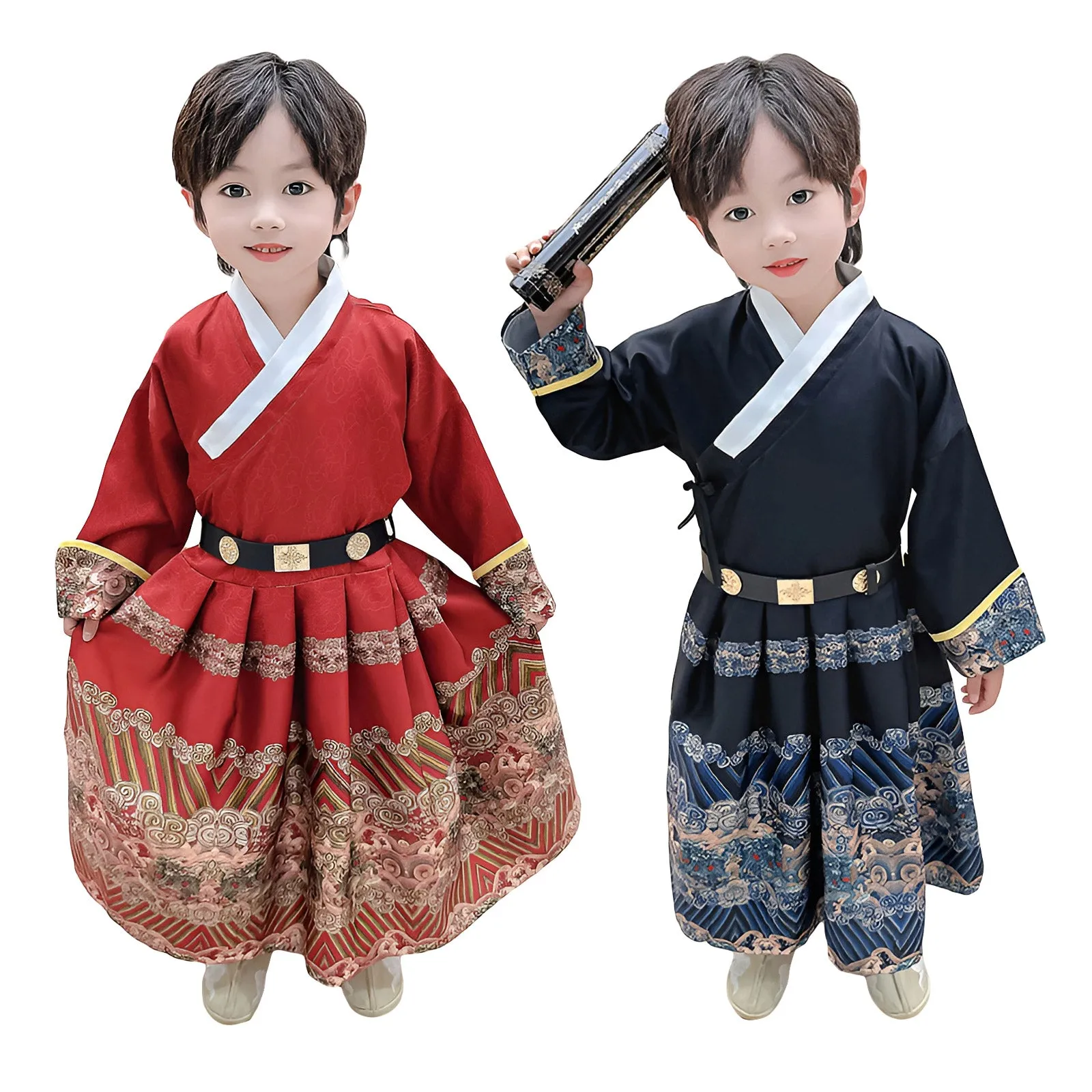 Kids Festive Traditional Chinese New Year Outfit Hanfu