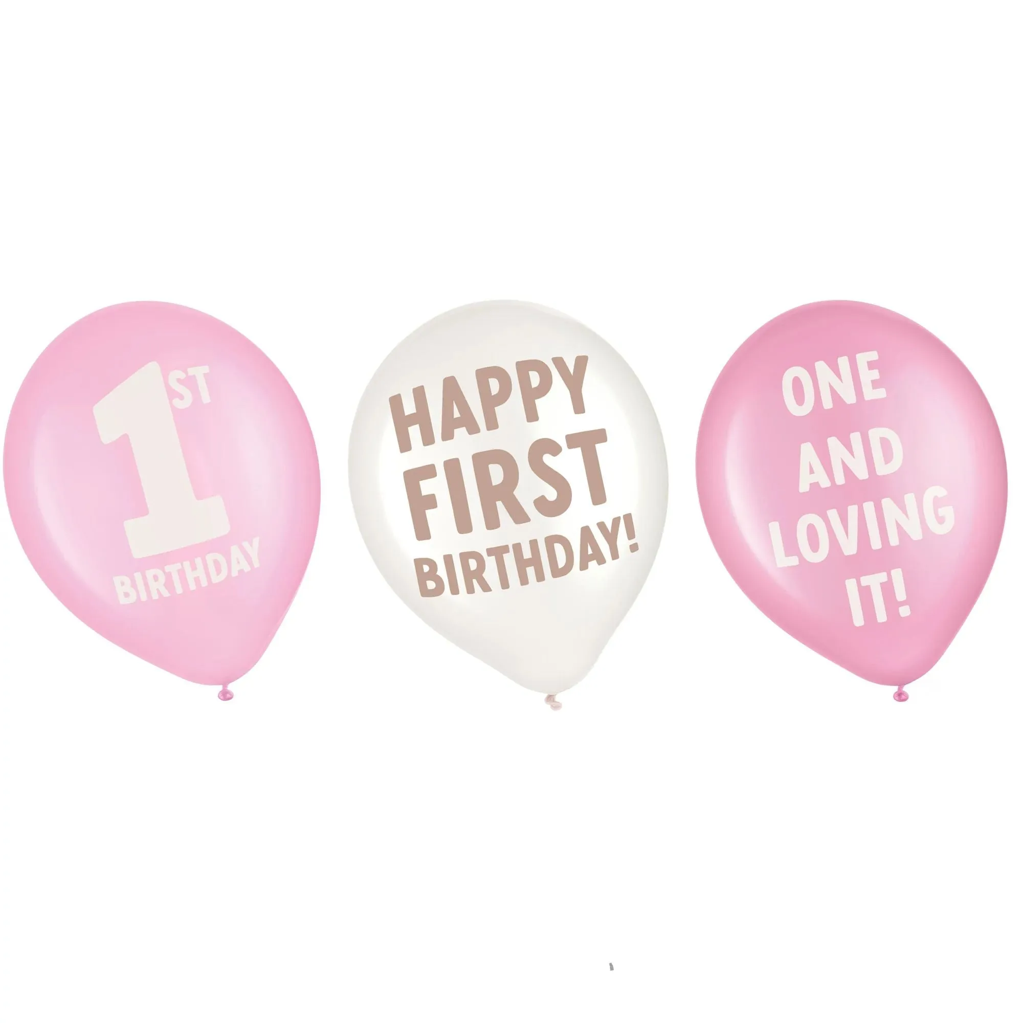 Little Miss One-derful First Birthday Latex Balloons, 12" | 6 ct