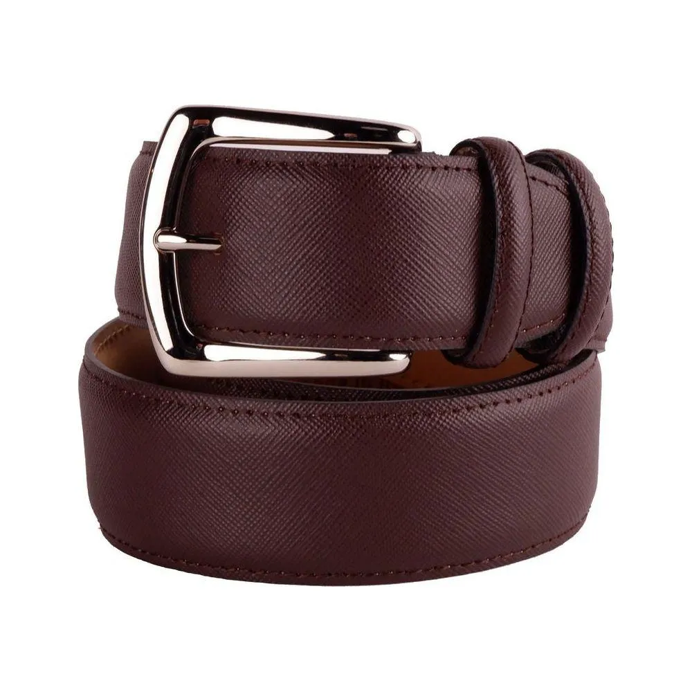 Made in Italy Elegant Saffiano Calfskin Leather Belt