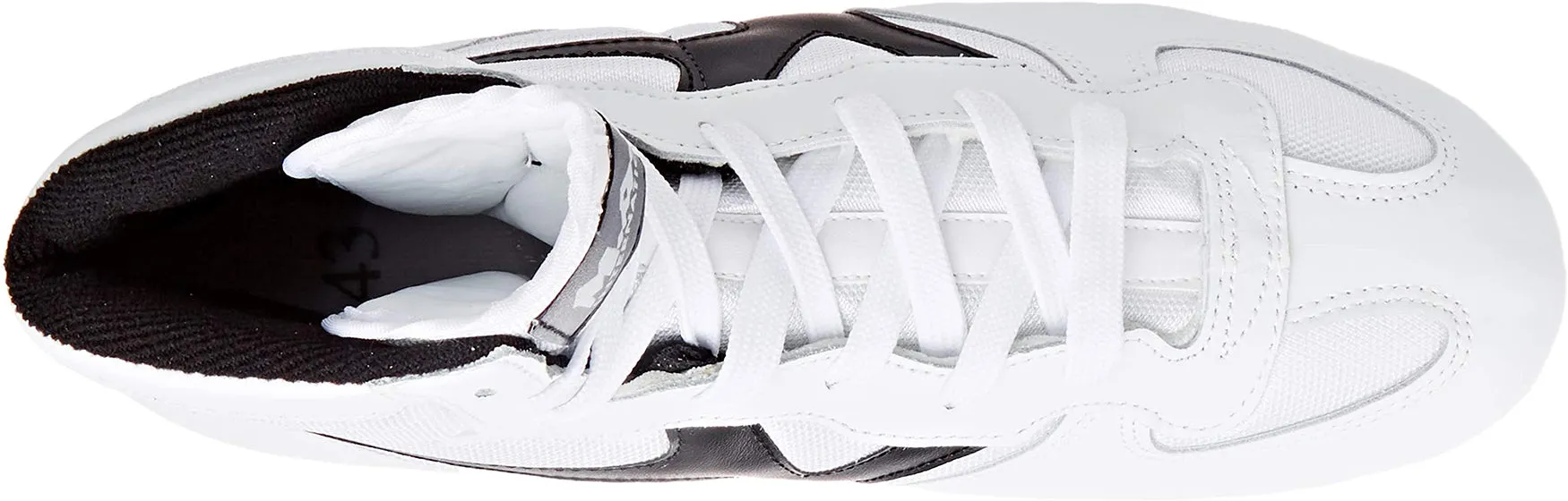 MAR-295A | White Wrestling Shoes w/ Black Outlines