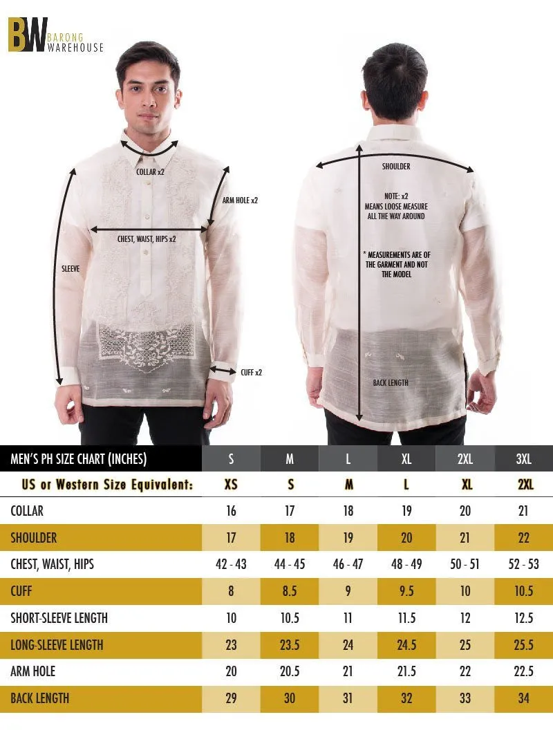 MC02 - Cocoon Pina Calado Style Barong Tagalog