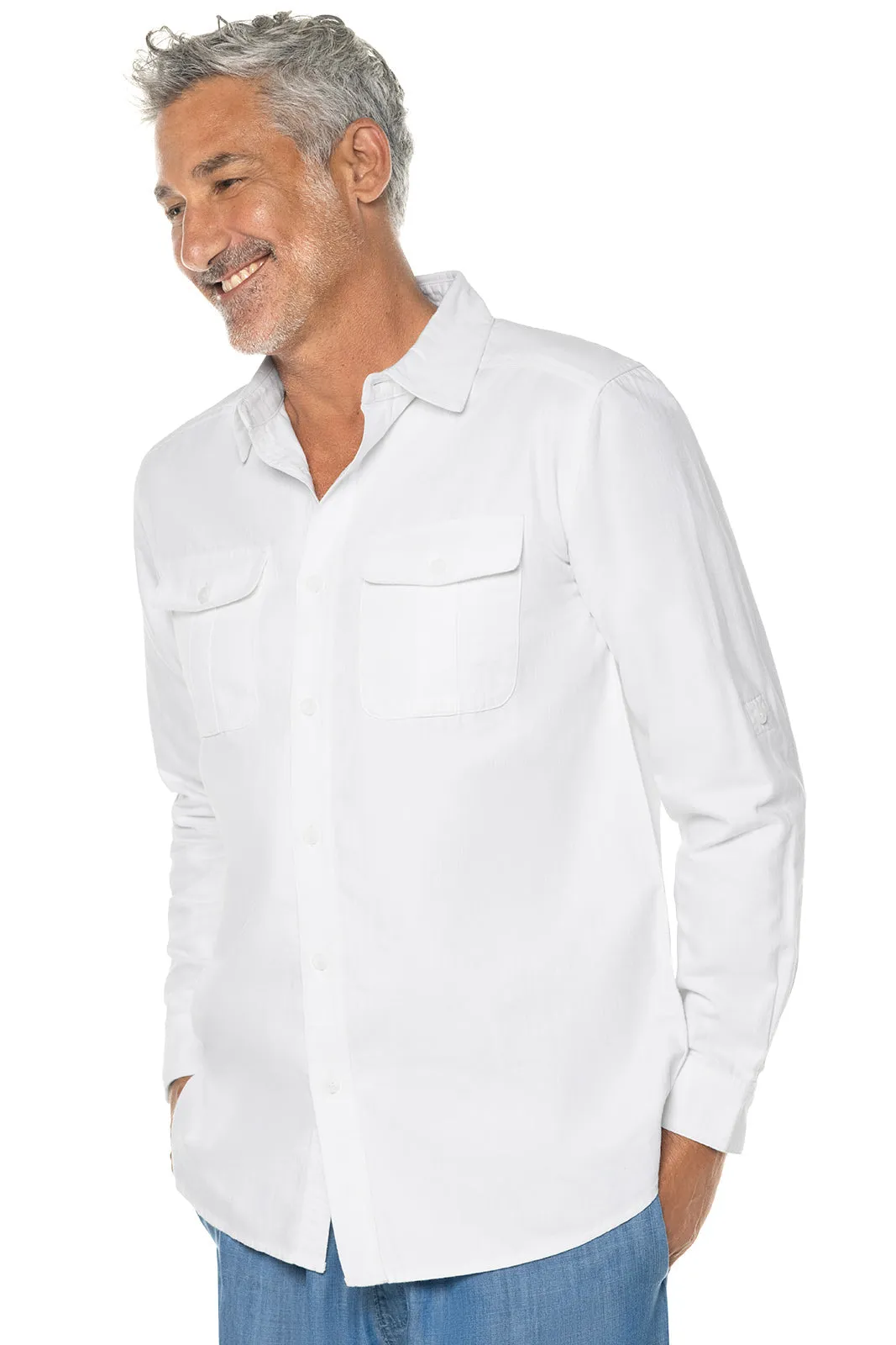 Men's Carson Chambray Shirt | White Chambray