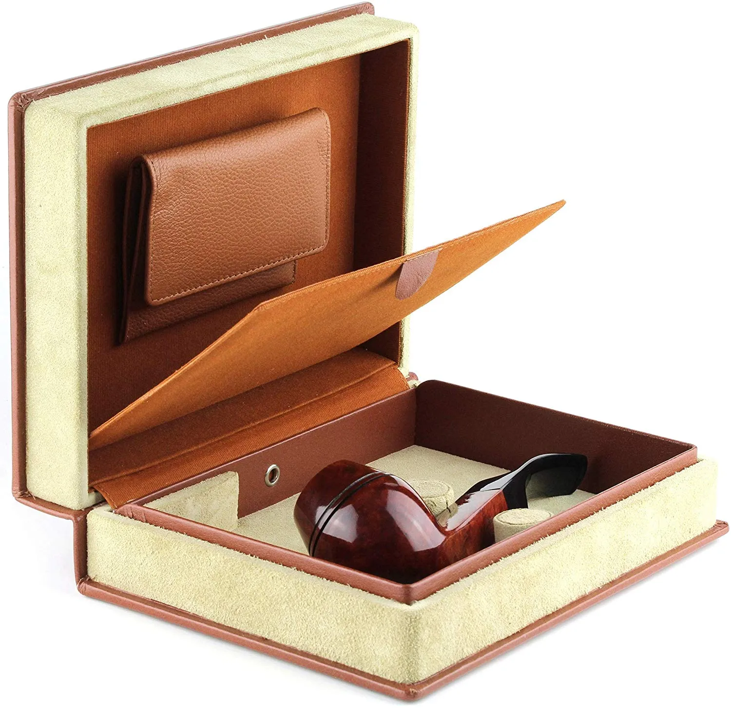 Mr. Brog Elegant Full Grain Leather Tobacco Pipe Case - Travel Box