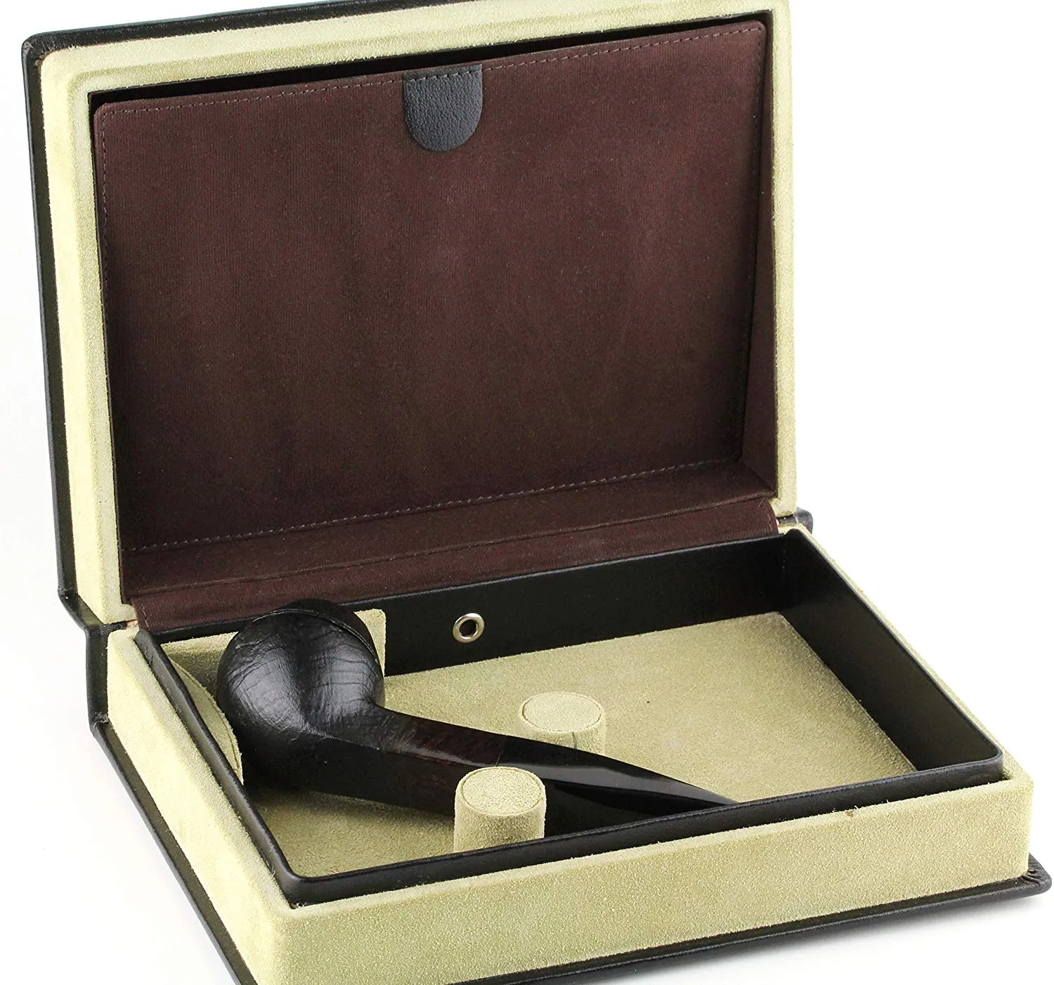 Mr. Brog Elegant Full Grain Leather Tobacco Pipe Case - Travel Box