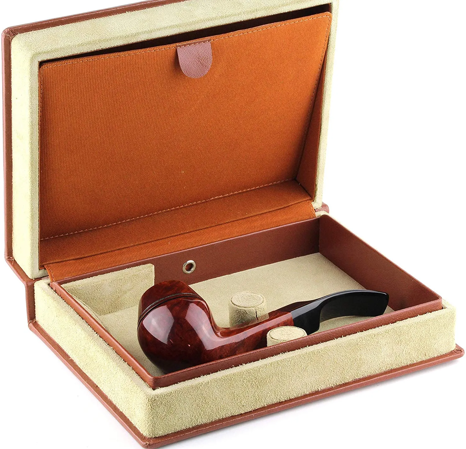 Mr. Brog Elegant Full Grain Leather Tobacco Pipe Case - Travel Box