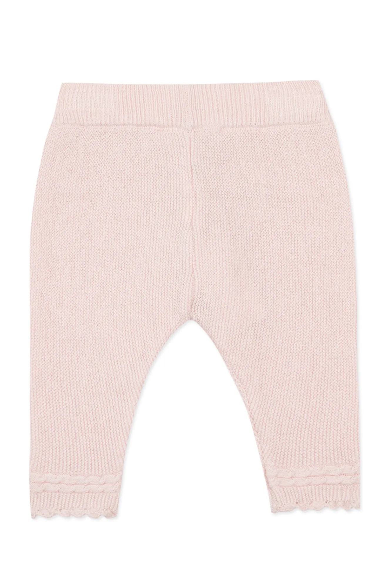 Pale Pink Scallop Cuff Baby Pants