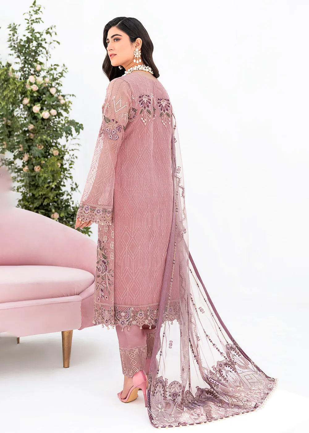 Pink Organza Suit - Ramsha Minhal Collection Vol 8 - #M-804