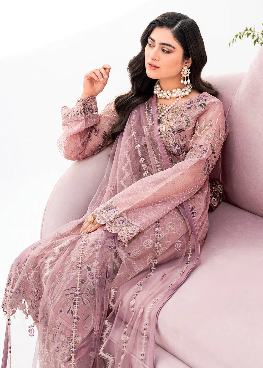 Pink Organza Suit - Ramsha Minhal Collection Vol 8 - #M-804