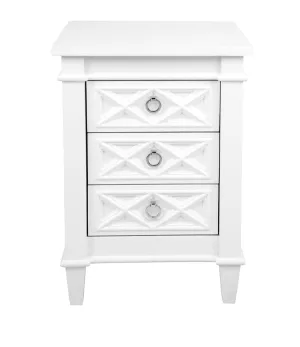 Plantation Bedside Table -  Small White