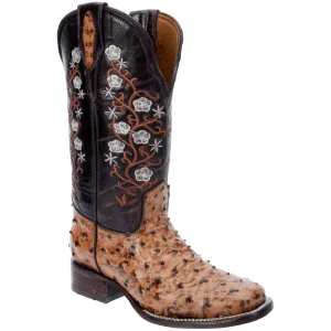 Print Ostrich Cowgirl Boots