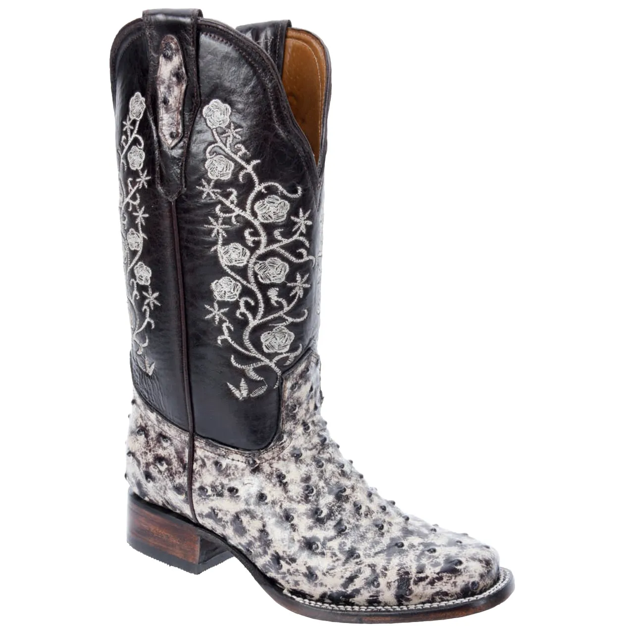 Print Ostrich Cowgirl Boots