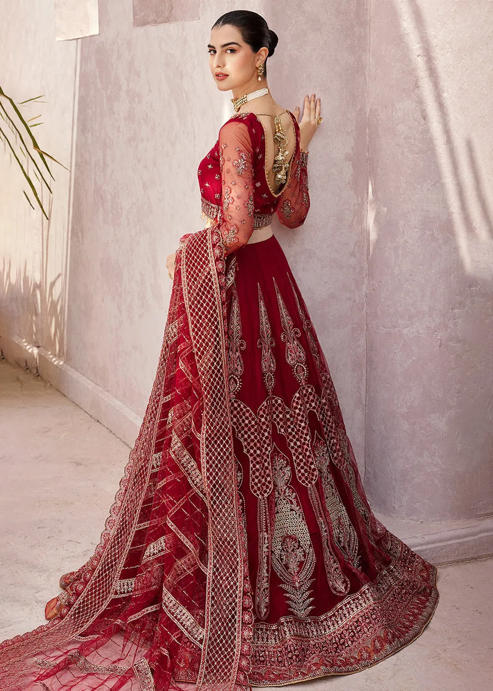 Red Lehenga Choli | Emaan Adeel | Mirha Wedding Edition '23 | MH-203