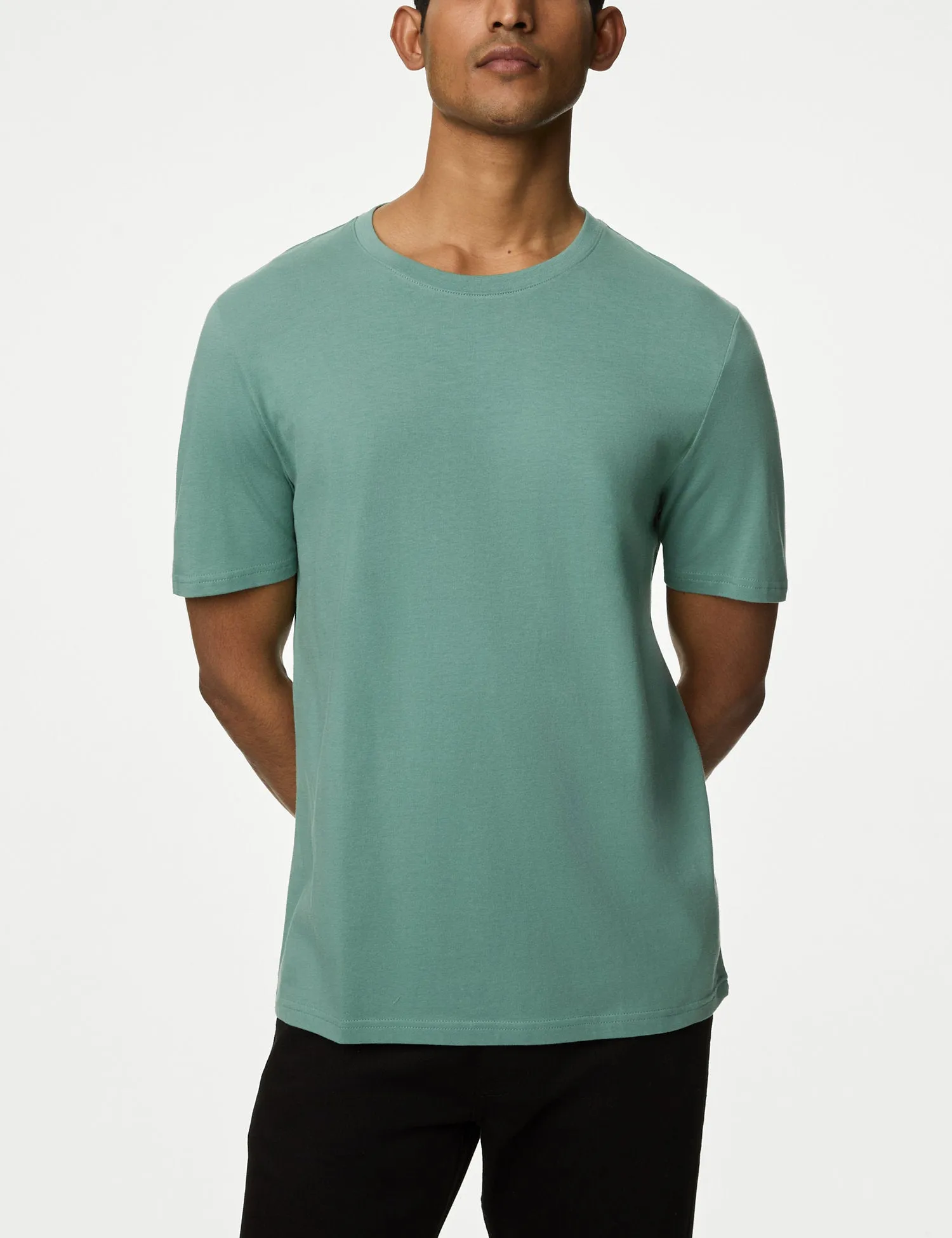 Regular Fit Pure Cotton Crew Neck T-Shirt