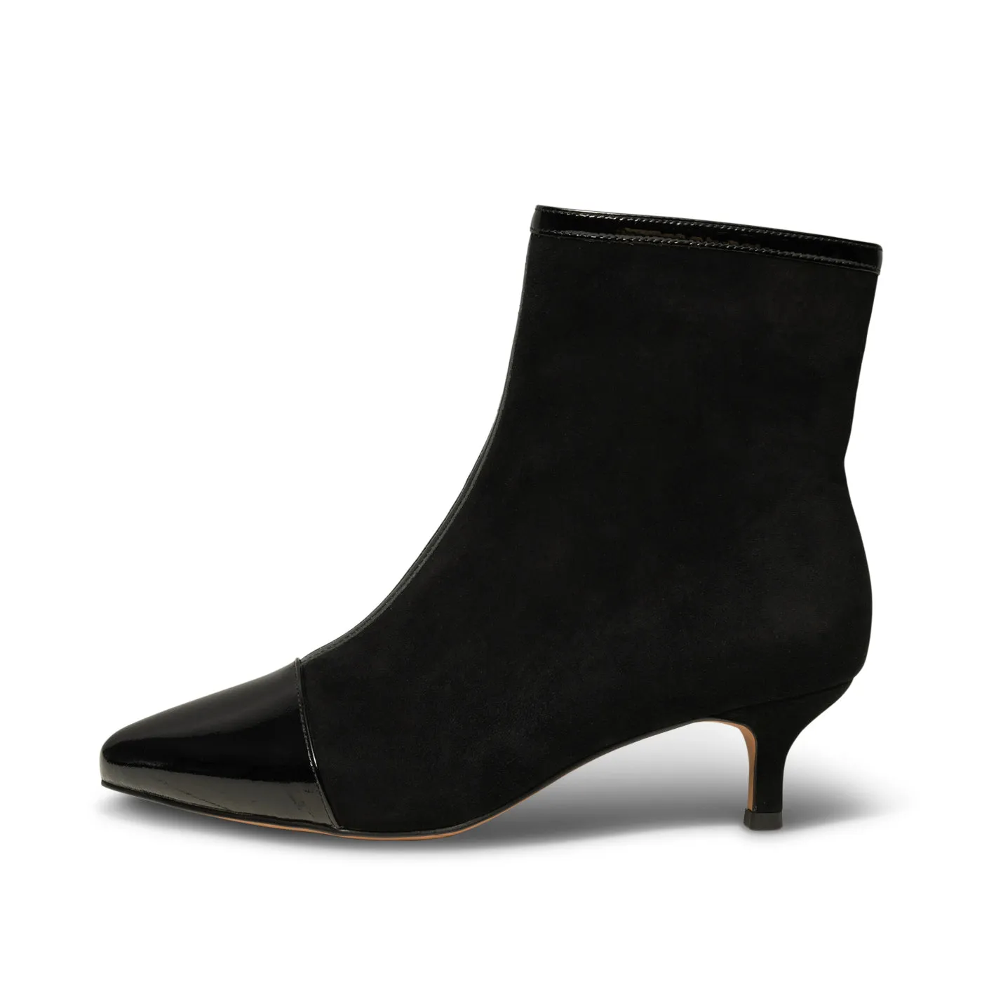 Saga boot patent suede - BLACK