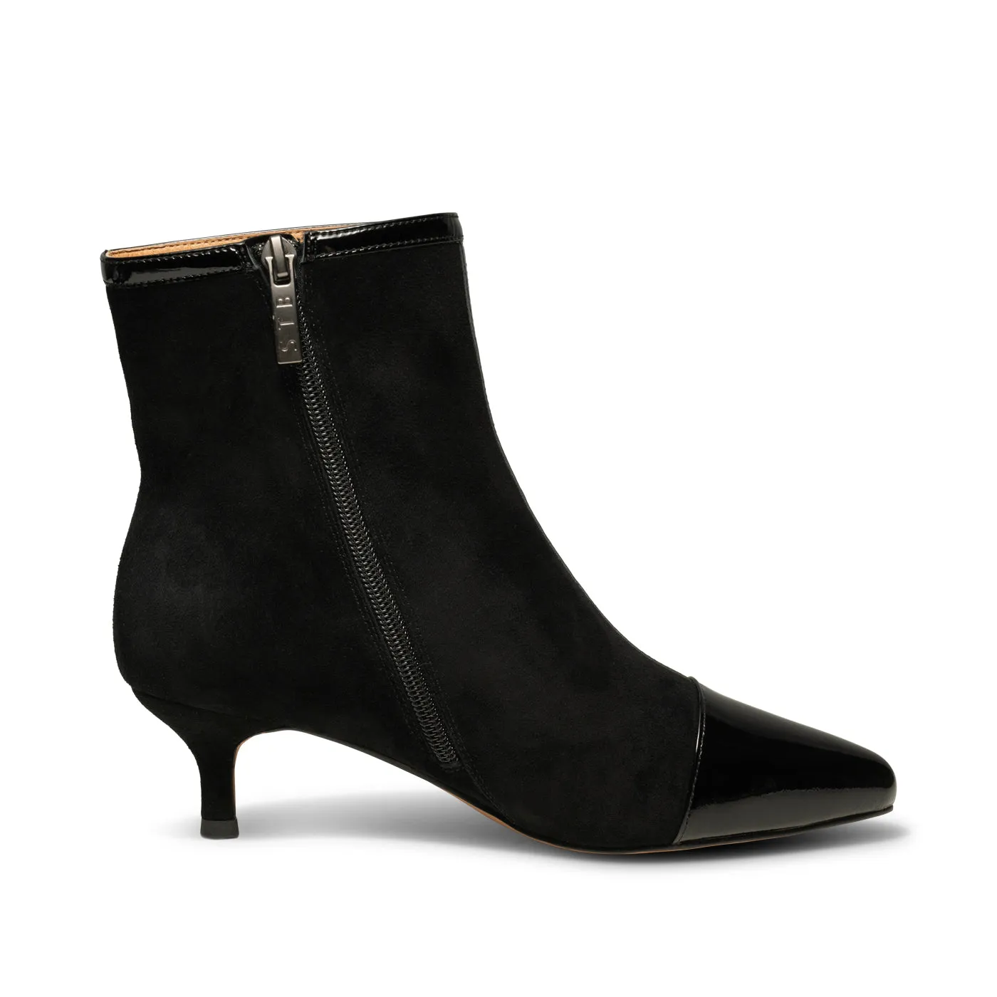 Saga boot patent suede - BLACK