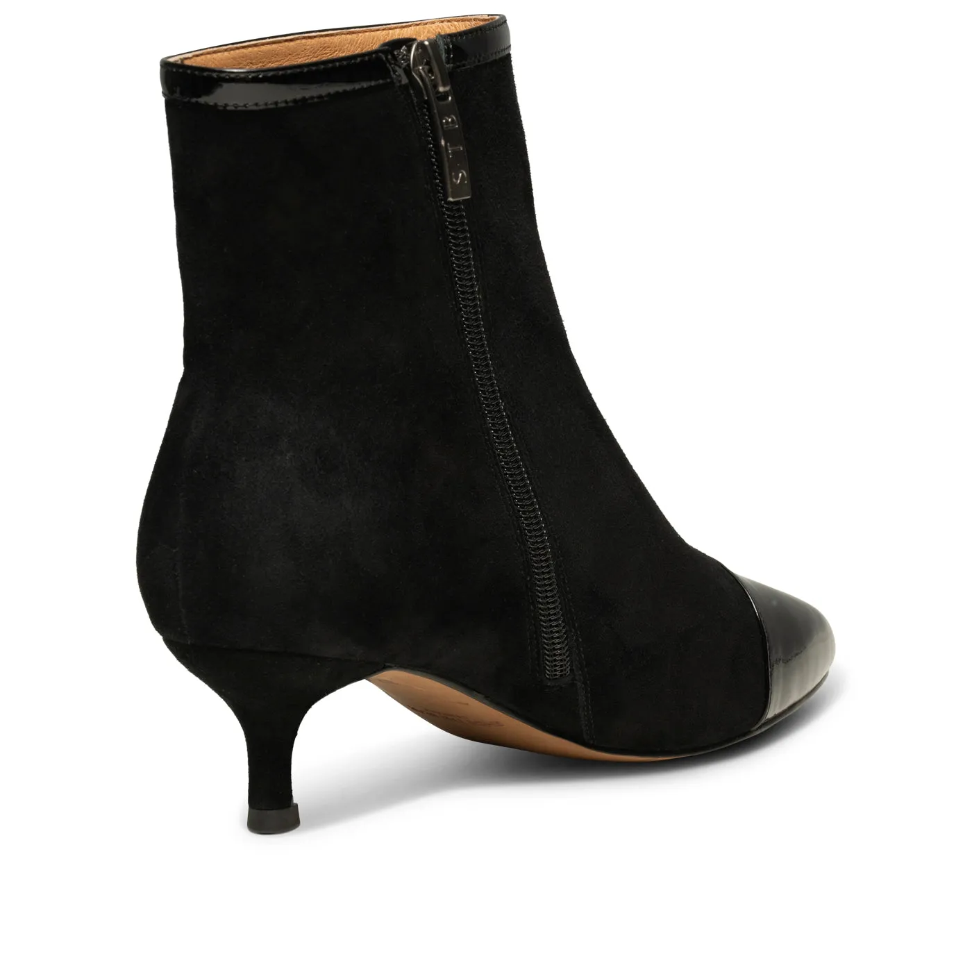 Saga boot patent suede - BLACK