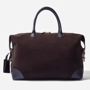 Small Weekend Bag - Brown Suede by Baron