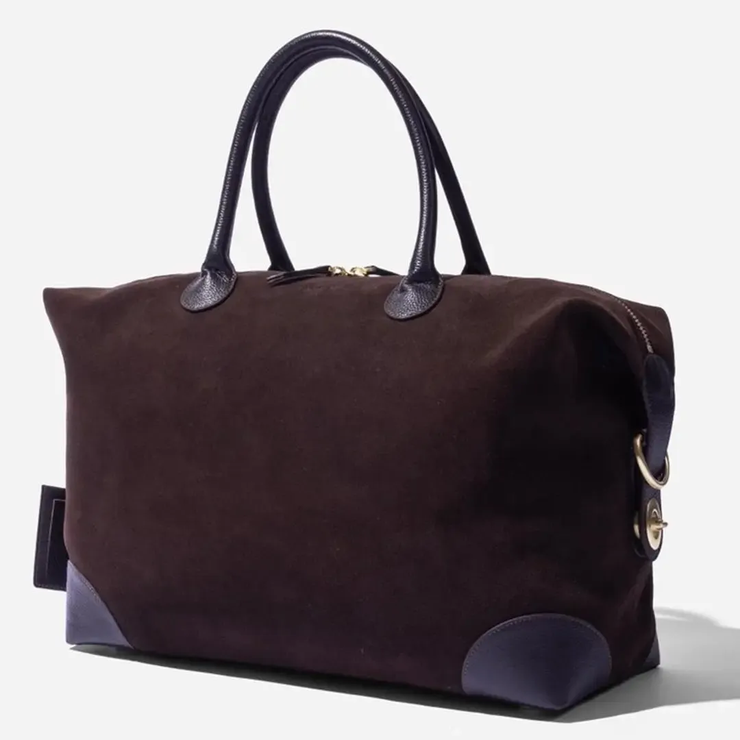 Small Weekend Bag - Brown Suede by Baron