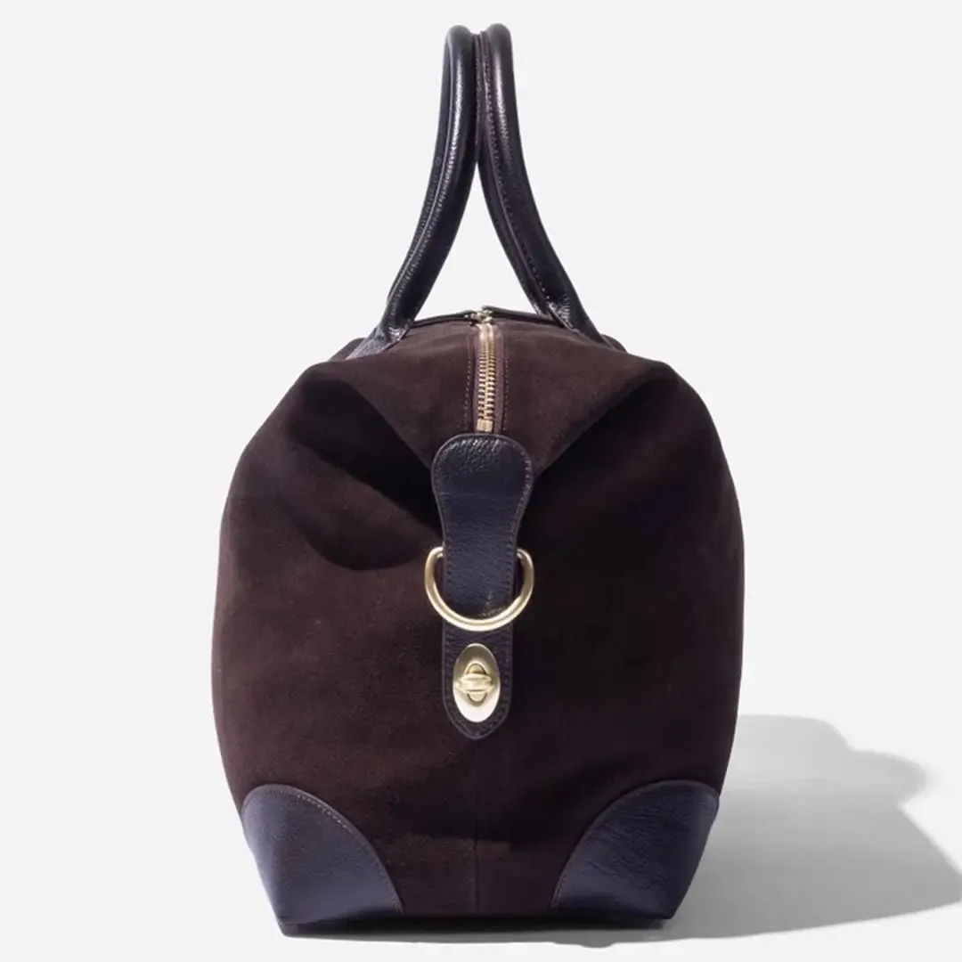 Small Weekend Bag - Brown Suede by Baron