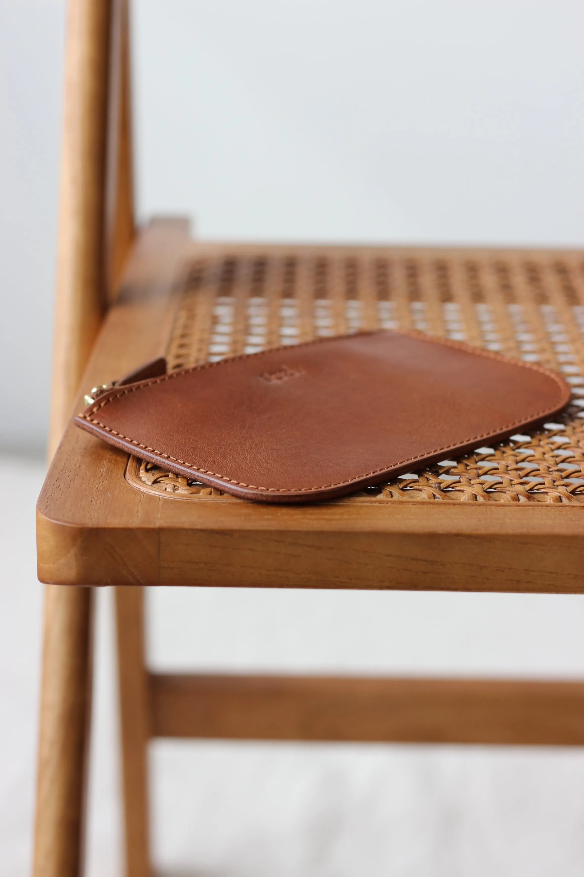 Soft Zip wallet brown