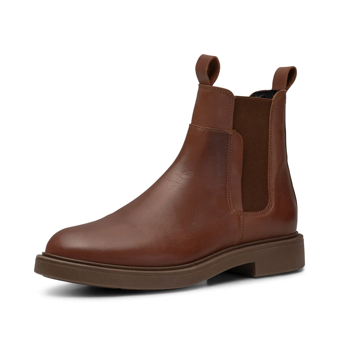 Thyra chelsea boot leather - CHESTNUT BROWN