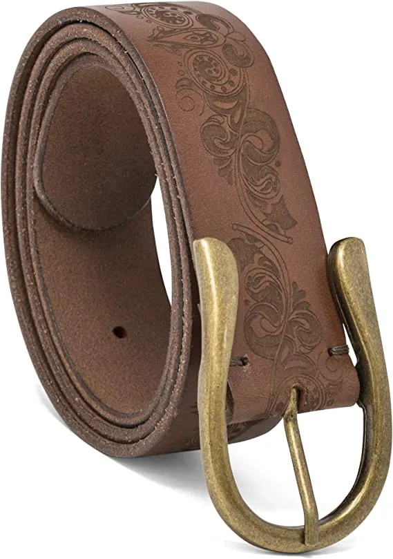 Timberland Women's 35mm Laser Etched Leather Belt