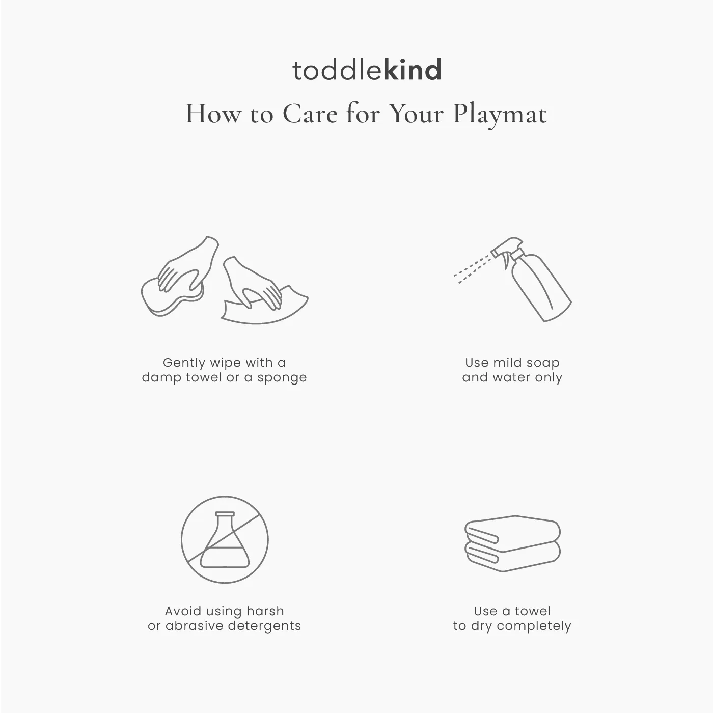 Toddlekind Premium Foam Playmats | Linear - Camel