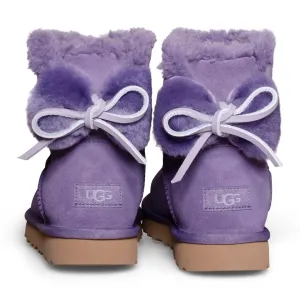 UGG Classic Double Bow Mini Lilac Mauve Boots - Women's