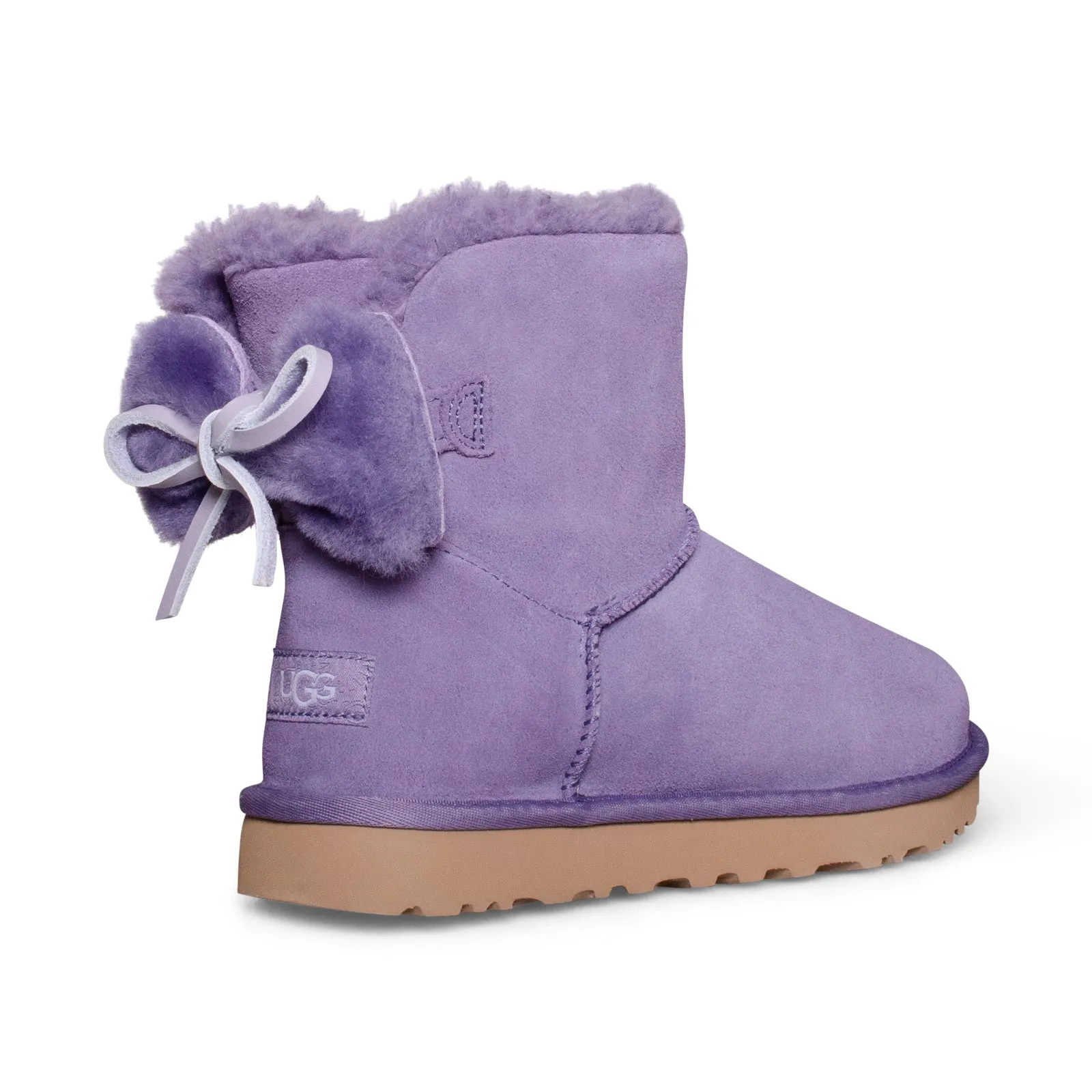 UGG Classic Double Bow Mini Lilac Mauve Boots - Women's