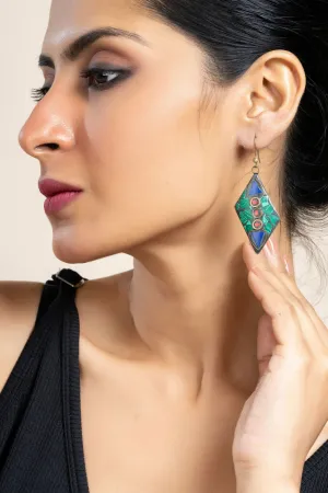 Vibrant Red, Blue, and Green Tibetan Earrings for Elegant Style and Gifting