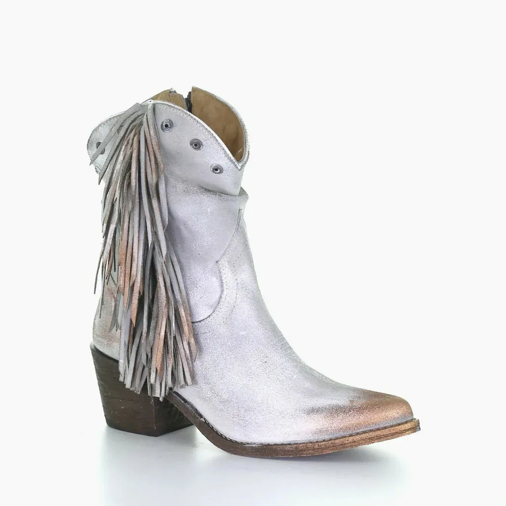 Women's Circle G Grey Stud & Fringe Ankle Boot